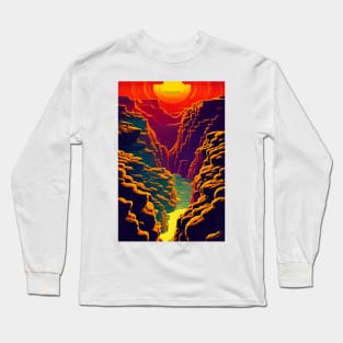 Sunset in a Dazzling Canyon Long Sleeve T-Shirt